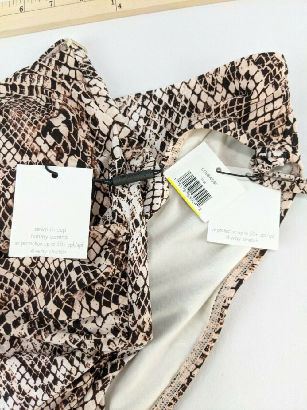 Calvin Klein Women’s Sz M Tankini Swimsuit Chameleon Crossover Animal print Nwt - Picture 10 of 11